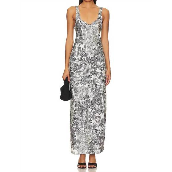 NEW FREE PEOPLE worth the wait bias dress in classic combo - Picture 1 of 3